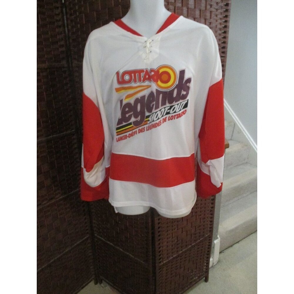 Vintage Lottario Legends Shoot Out Hockey Jersey Promo Ontario Canada OLG XXL